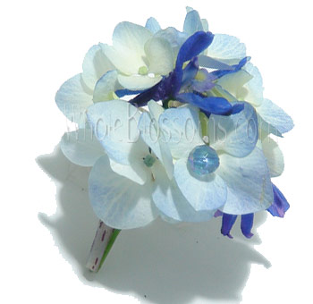 Blue Hydrangea Boutonniere