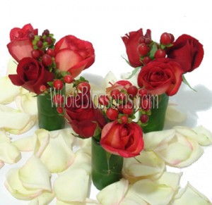 Red Rose Mini Wedding Centerpieces