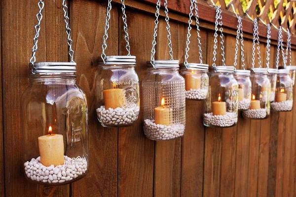Hang some creative stuff with jars