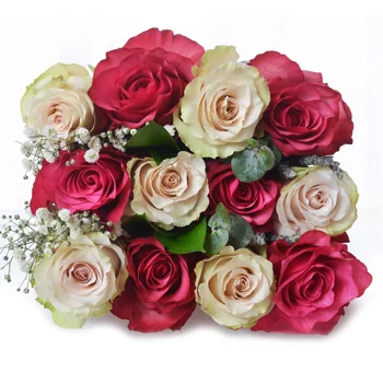 Fresh dark pink blush rose bouquet, perfect for weddings, events, Valentine's, Mother's Day.