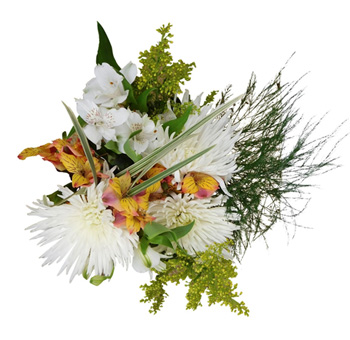 Magic Spider Mum Alstroemeria Centerpieces, enchanting blend of drama and subtlety for wedding decor.