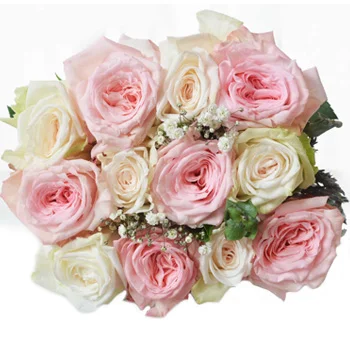 Luxurious fresh pink rose bouquet for weddings, events, Valentine's Day, Mother's Day.