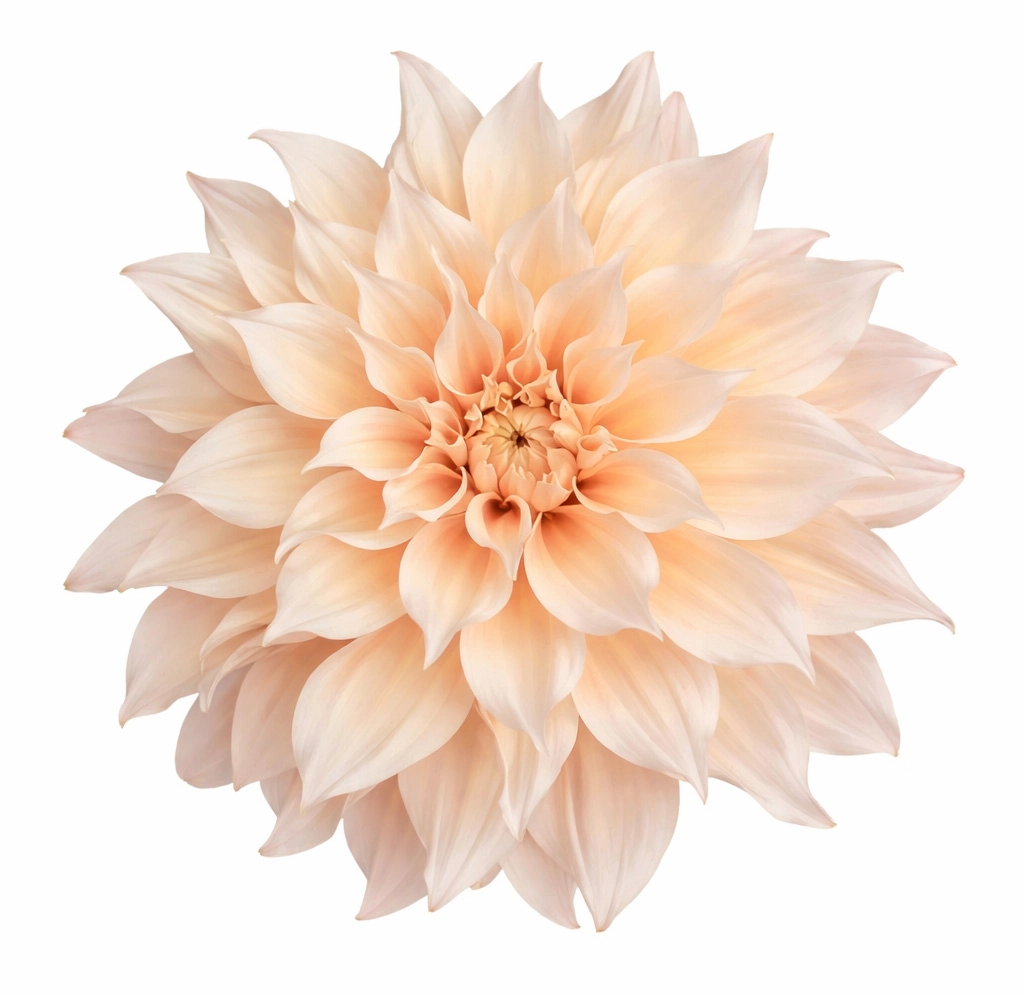Cafe au lait dahlia with large cream, beige, and champagne petals for wedding floral designs.