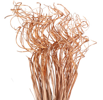 Copper glitter curly ting ting offering rustic shimmer, ideal for fall weddings, artisan events, or holiday décor.