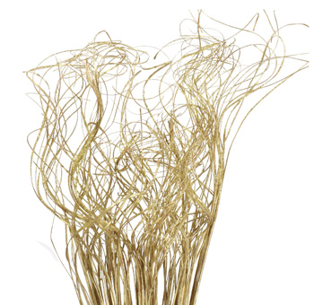 Gold glitter curly ting ting for glamorous weddings, festive arrangements, or luxe event styling.