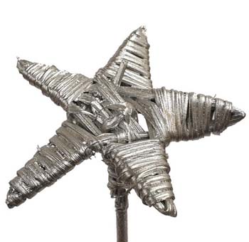 Silver Lata star for winter weddings, seasonal gifts, and premium holiday arrangements.