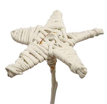 White Christmas Lata star for elegant weddings, winter décor, and festive arrangements.