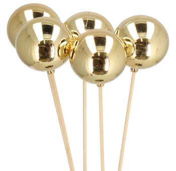 Bring a touch of opulence to your holiday floral arrangements with exquisite gold decorative flower sticks, featuring a mesmerizing ball shape.