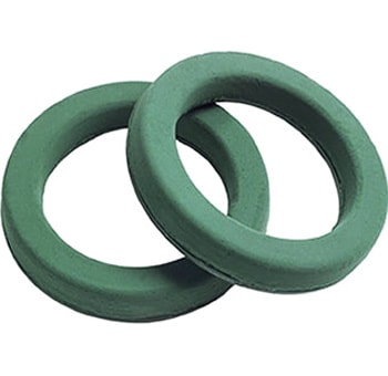 12-inch floral foam wreath for fresh or artificial flower arrangements, designed for hydration and stability in crafting wreaths, décor, and centerpieces.