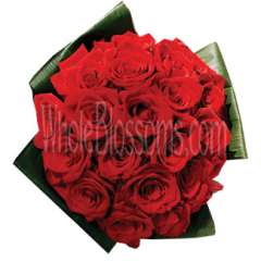 Red Roses and Ti Leaves Wedding Flowers Package