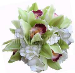 Orchid Hydrangea Nosegay Wedding Flowers Package