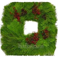 Pine Fresh Cut Mixed Squared Wreaths