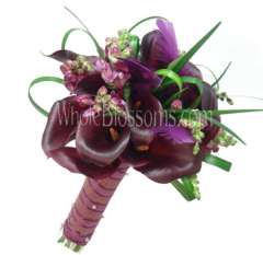 Purple Posy Mini Calla Bridesmaids Bouquets
