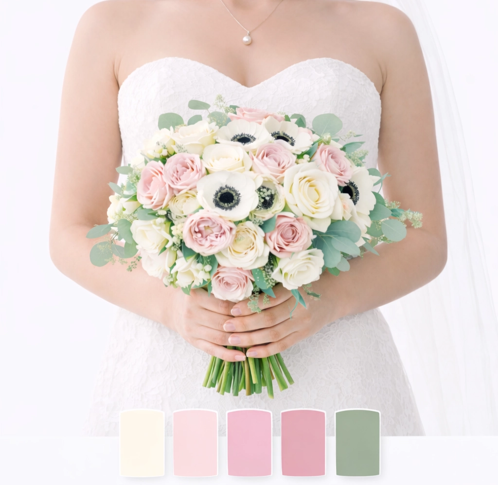 Blush Anemone & Garden Rose DIY Wedding Flowers Package Blush Anemone & Garden Rose DIY Wedding Flowers Package