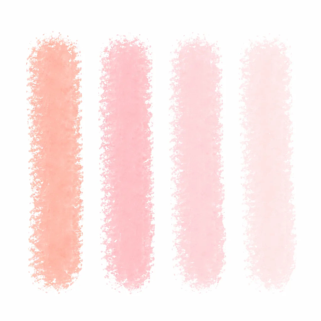 Sample of blush color from the wholesale flowers color wheel, symbolizing romance and elegance.