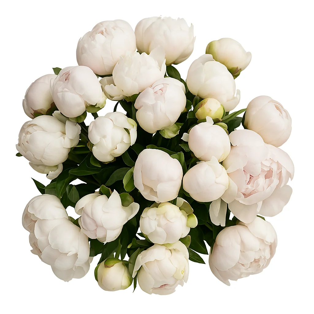 Fresh-cut Blush Peonies shipped express with delicate pink blooms, ideal for next-day flower delivery and floral gifts.