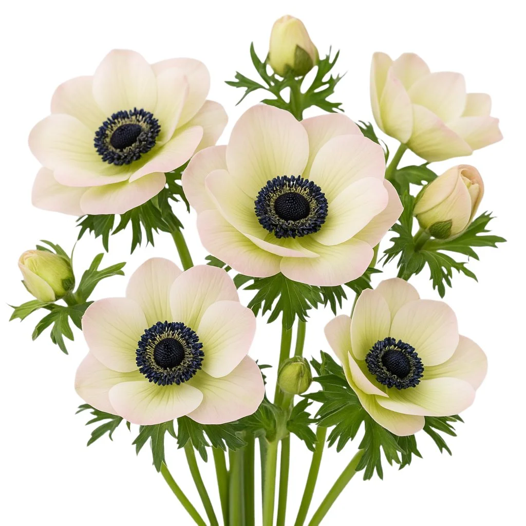 Blush Anemones Rosa Chiaro offer a delicate charm, ideal for weddings, events, and bulk floral designs with a soft romantic color palette.