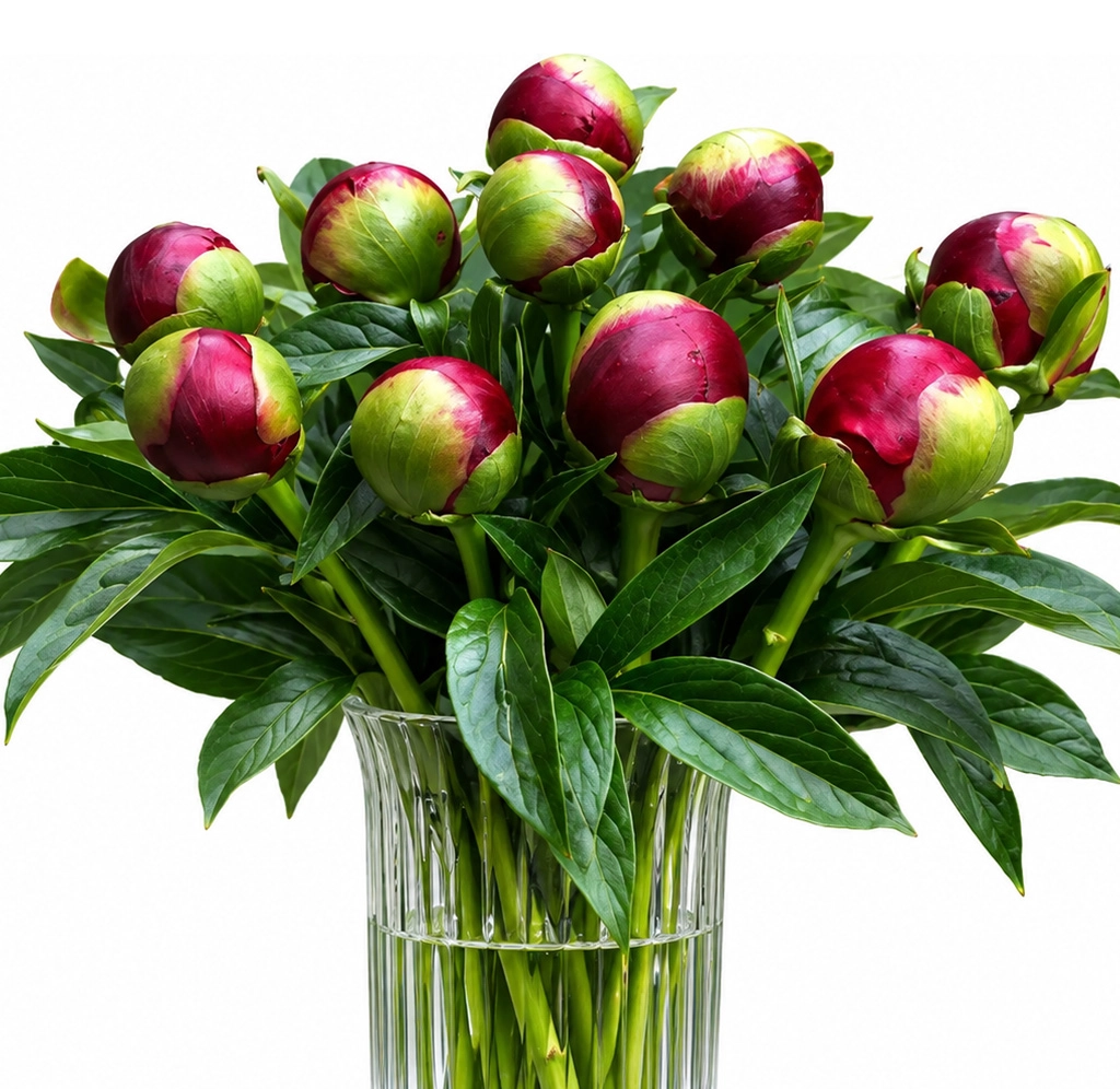 Bulk red peony buds in September available wholesale for weddings and events.
