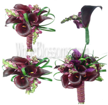 Dark Purple Mini Calla Bouquet