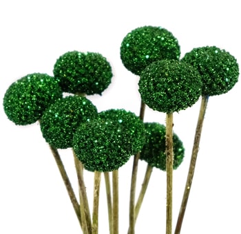 Bulk dark green Craspedia Billy Balls for wedding bouquets, floral centerpieces and modern event arrangements.