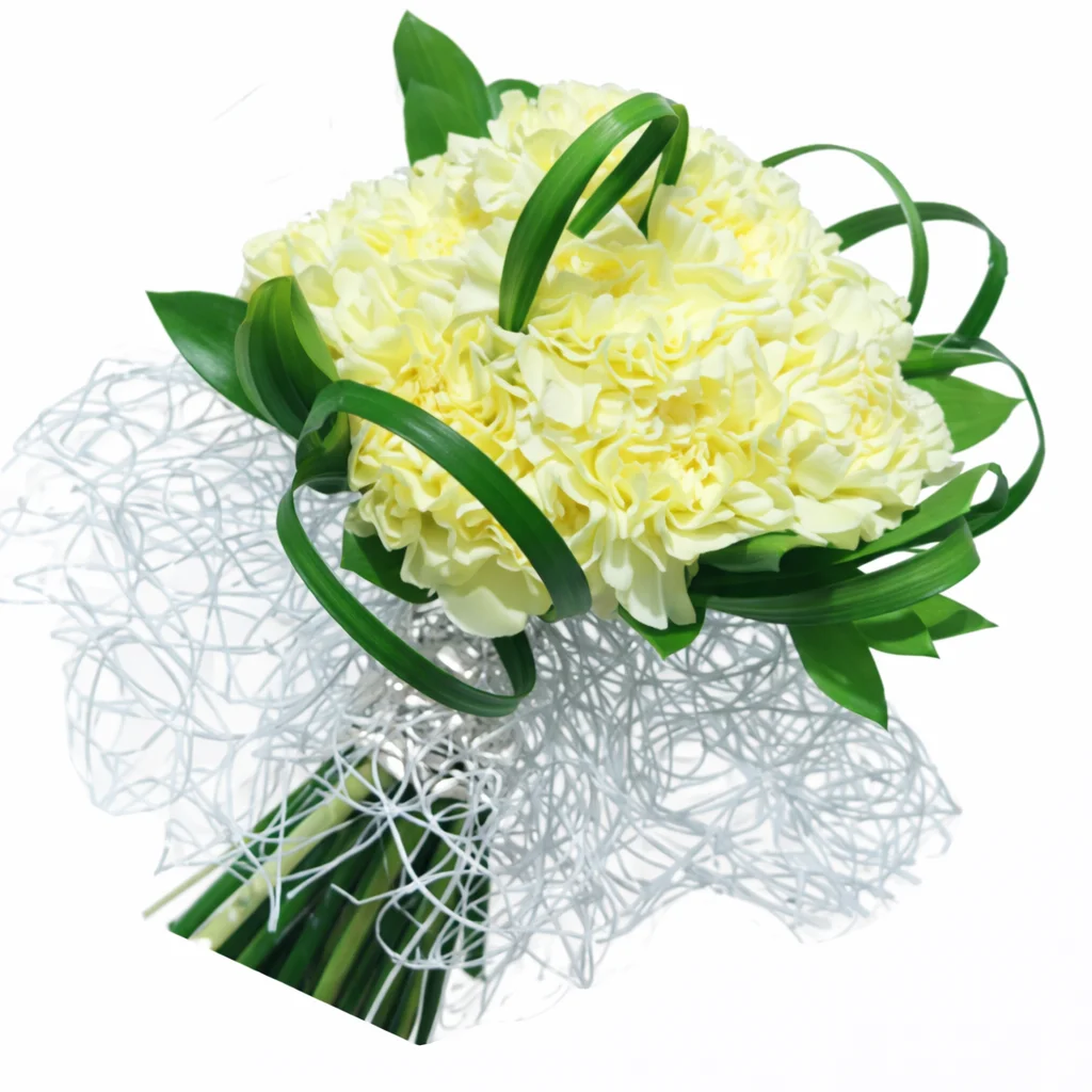 Cream Posy Carnation Bridal Bouquet