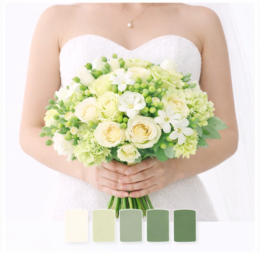 Cream & Green DIY Wedding Flowers Cream & Green DIY Wedding Flowers