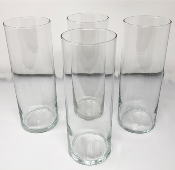 Clear 9-inch glass cylinder vases for elegant floral centerpieces at weddings, events, or premium home décor.