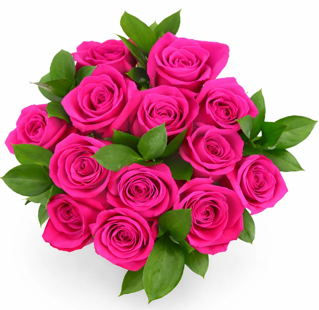 Hot pink rose centerpiece for weddings and events with lush blooms and greenery for elegant table decor