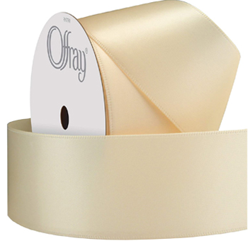 Ivory satin ribbon adds a refined finish to bouquets, boutonnieres, and luxury floral packaging for weddings and gifts.
