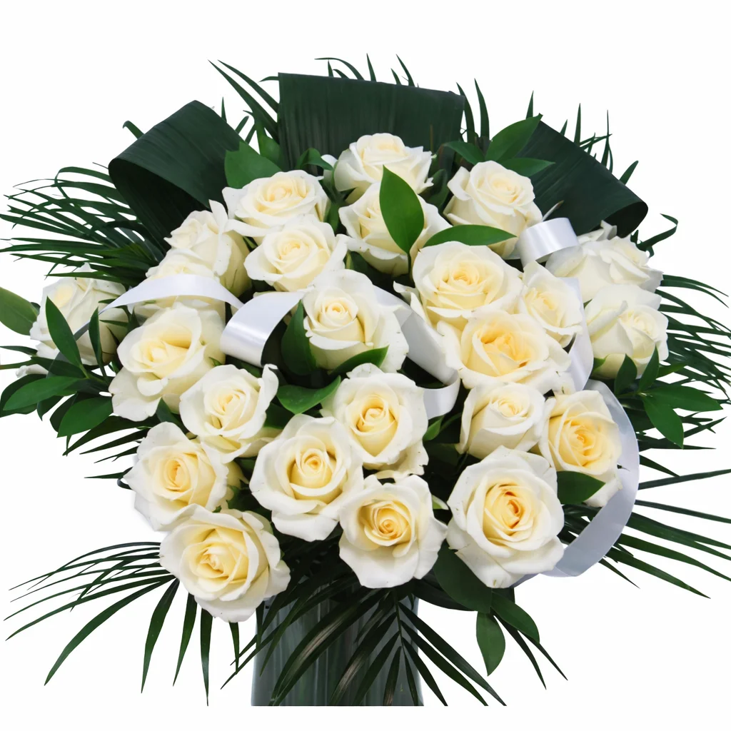 White Romantic Rose Bridal Bouquet White Romantic Rose Bridal Bouquet