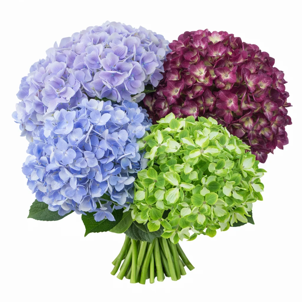 Elite hydrangeas wholesale flowers for weddings, luxury bulk hydrangea blooms for bouquets and elegant floral arrangements.