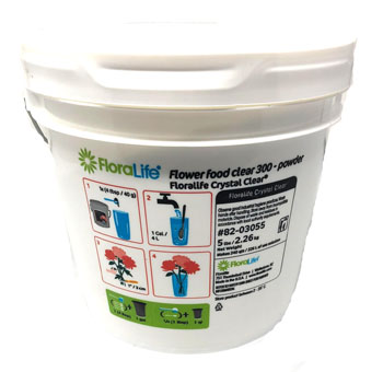 Professional-grade 5lb Floralife flower food to maintain premium floral freshness for weddings, events, and special gifts.