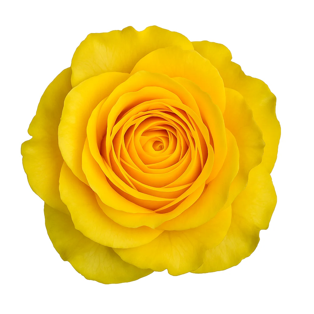 Golden Globe Yellow Rose with rich golden petals and a velvety texture, perfect for cheerful floral arrangements and timeless event décor.