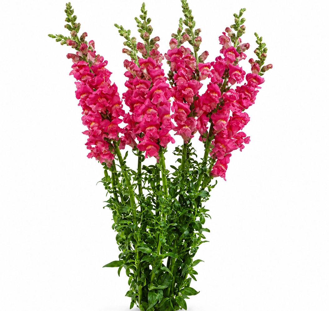 Wholesale hot pink snapdragon flowers in bulk for wedding bouquets, centerpieces and floral arrangements.