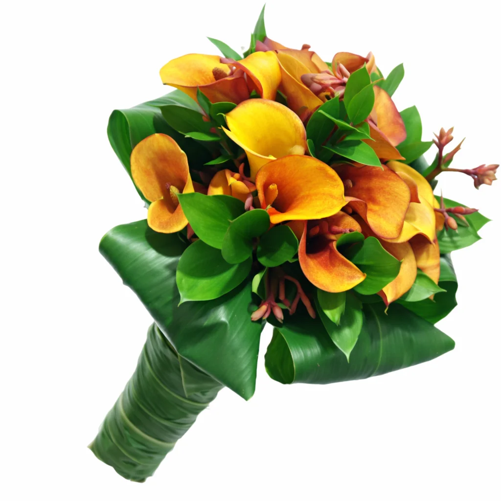Mango Nosegay Mini Calla Bridal Bouquet