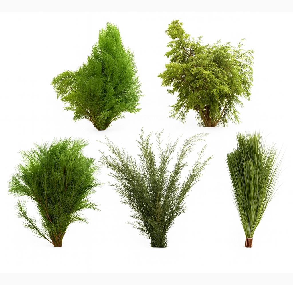 Tinsel Christmas Mixed Box Collection - 5 bunches of holiday greenery for festive home decor.