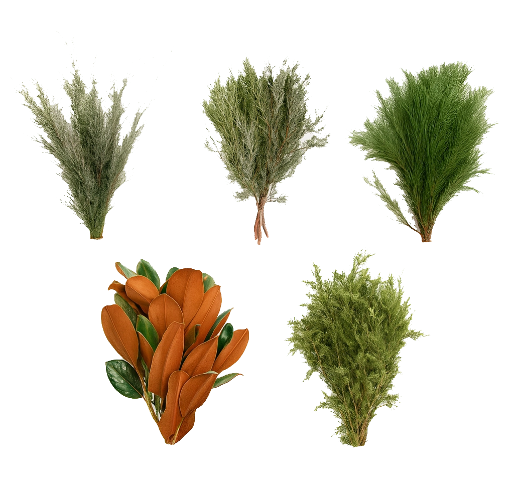 Traditional Christmas Mixed Box Collection - 10 bunches of classic holiday greenery for timeless holiday decor.