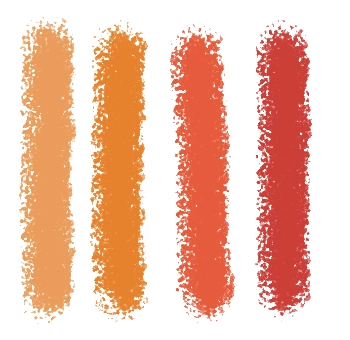 Vibrant orange hue from our color wheel, embodying energy, warmth, and cheerfulness in our fresh flo