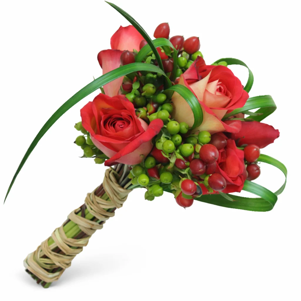 Bicolor Posy Rose Bridesmaids Bouquets