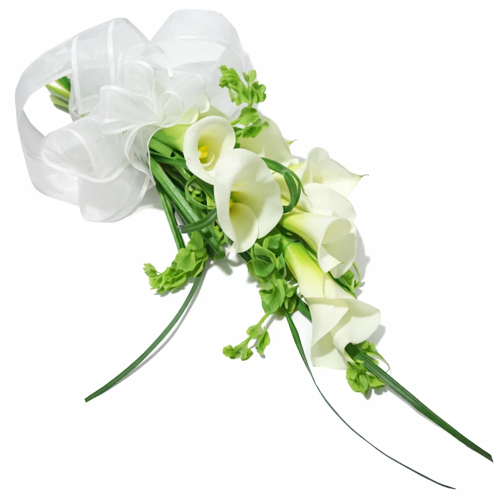 White Hand-Tied Calla Bridal Bouquet White Hand-Tied Calla Bridal Bouquet