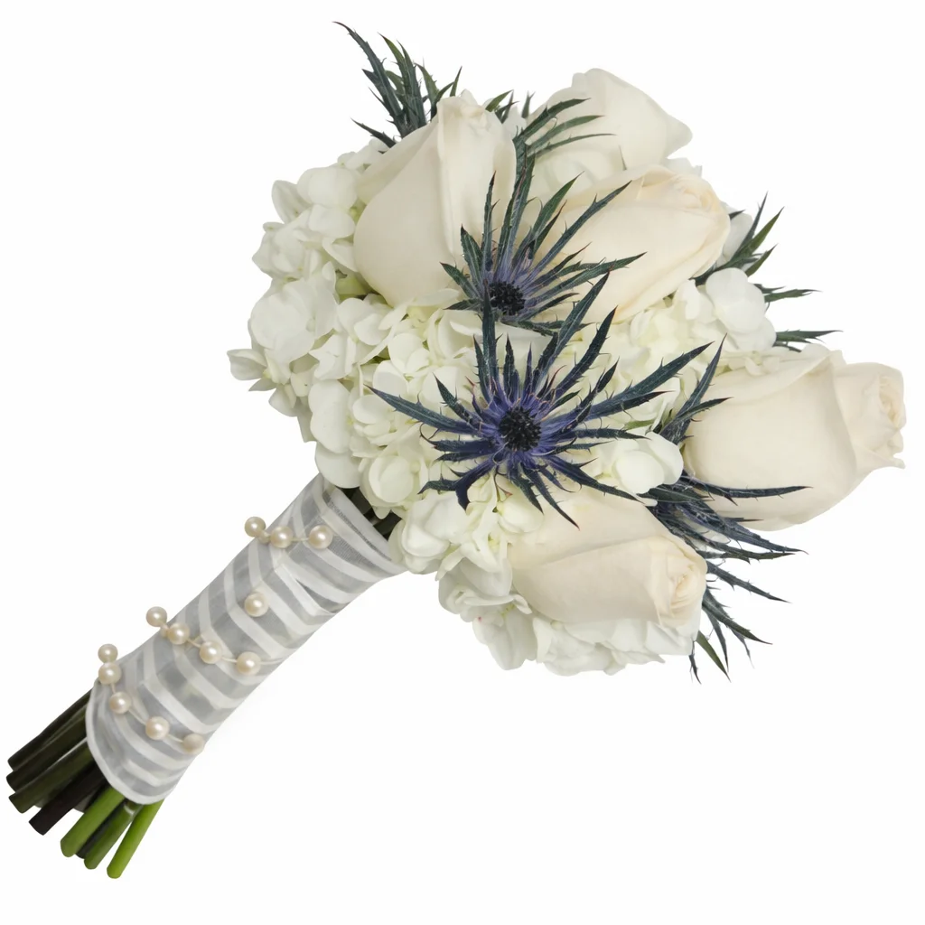 White Rose Nosegay Bridal Bouquet White Rose Nosegay Bridal Bouquet