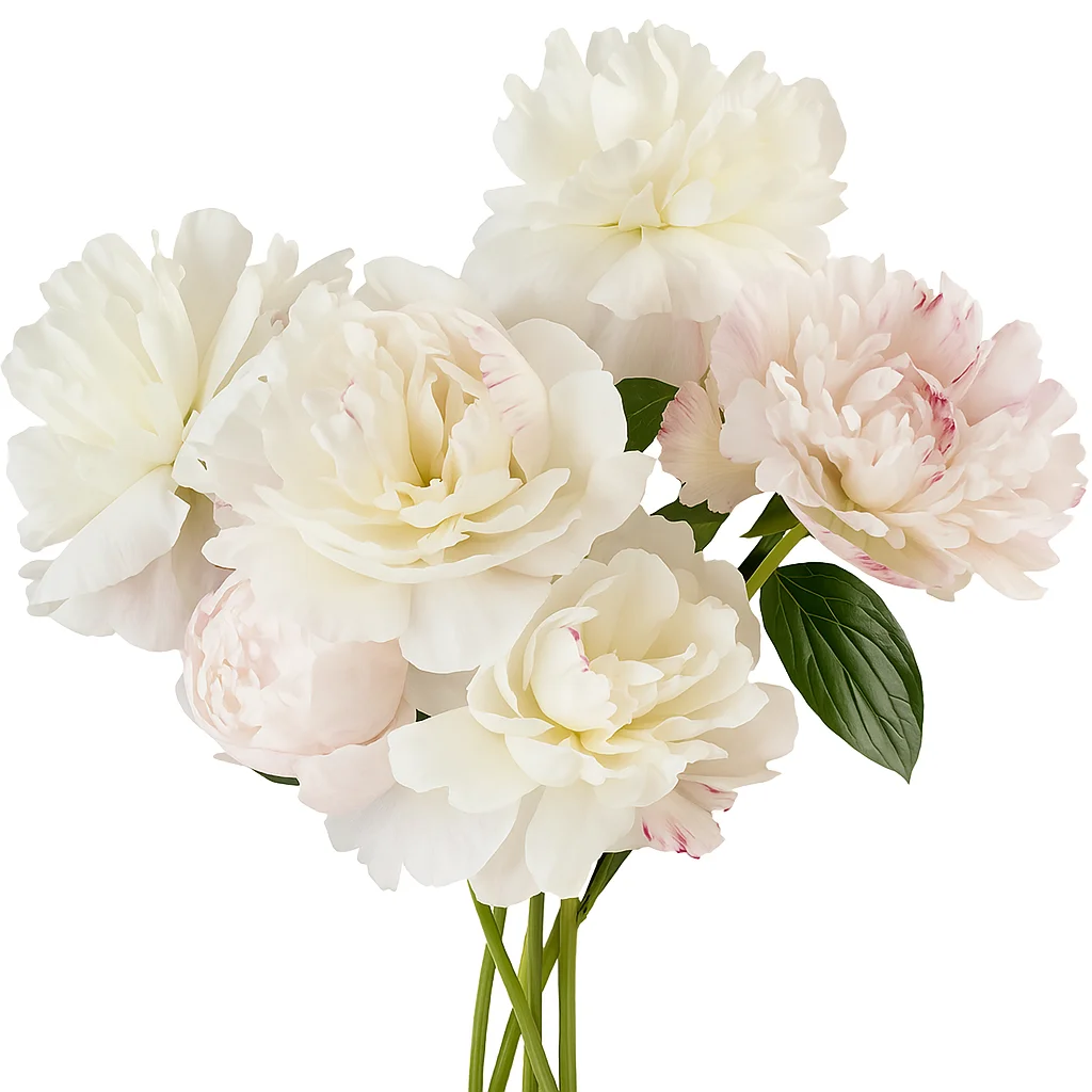 Wholesale Blush Peonies in bulk, freshly harvested and ready for floral designers, weddings, and large-scale arrangements.