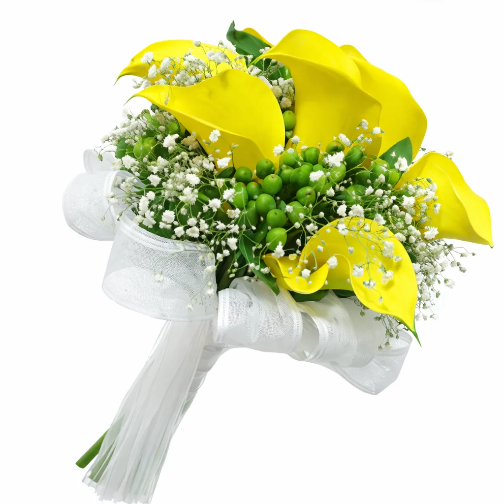 Yellow Nosegay Mini Calla Bridal Bouquet