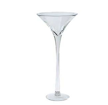 26" Glass Giant Martini Vase