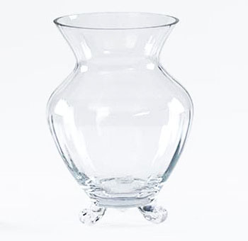 12" Glass Footed Vase