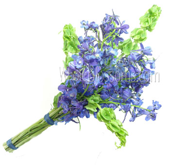 Blue Hand-Tied Delphinium Bridal Bouquet