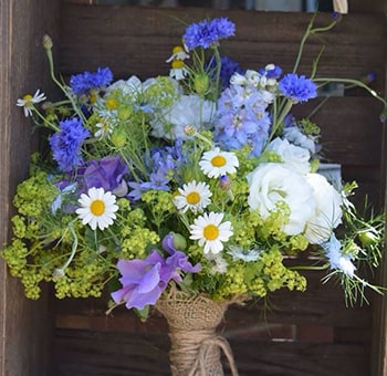 Bridal Bouquet Blue Flowers