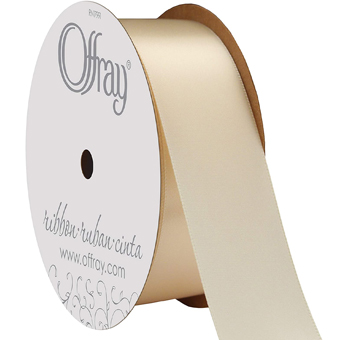 Double Faced Satin Ribbon Ivory - 1.5 inch