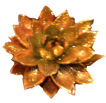 Gold Succulent With Gold Glitter