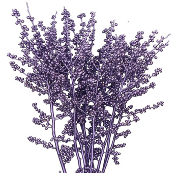 Ilex Berries Dyed - Metallic Lavender